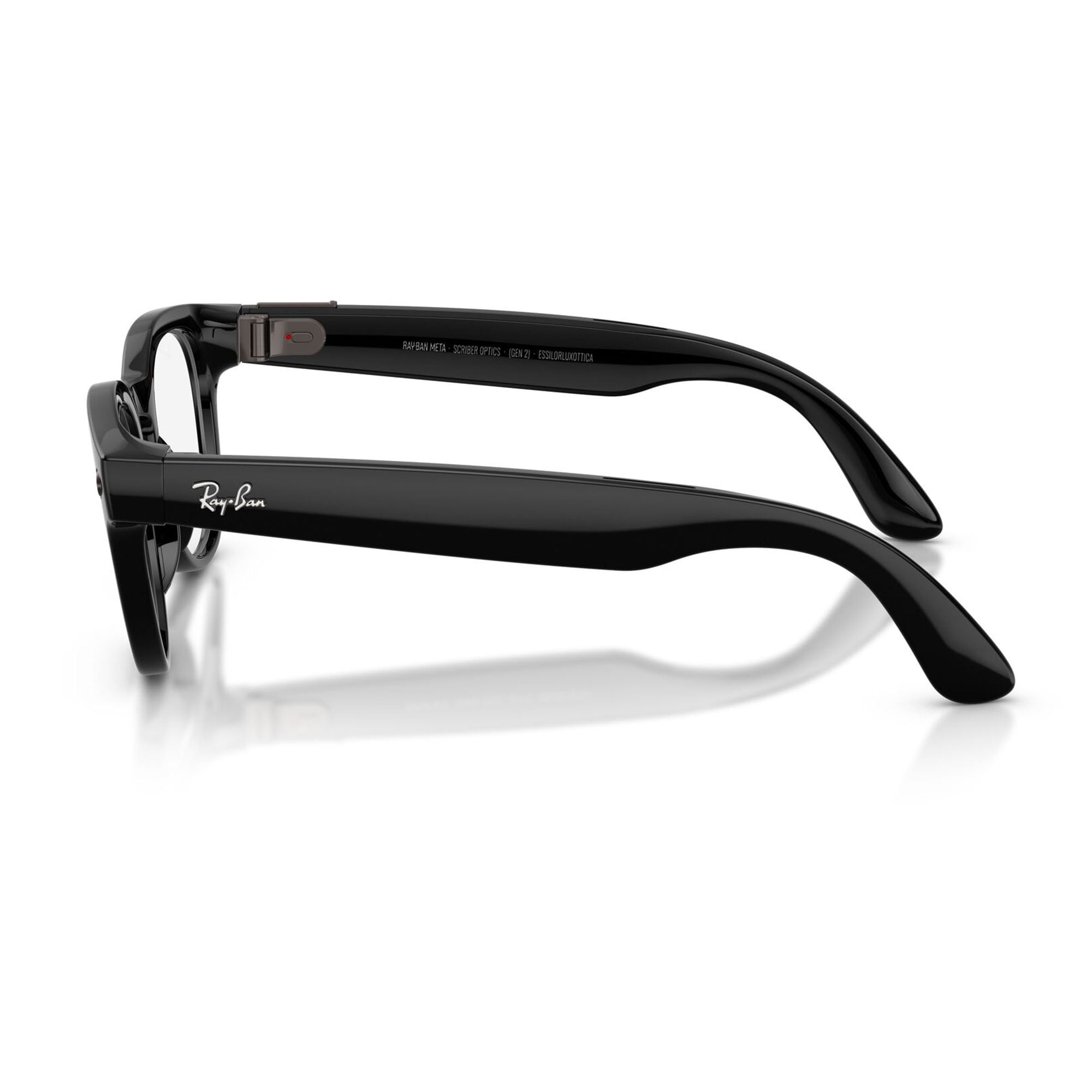 Ray-Ban Unisex Size 54 AI Smart Meta Gen 2 Blayzer Glasses with Charging Case, Transparent Dark Olive/Clear