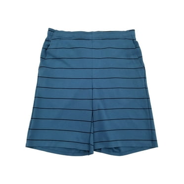 MSX By Michael Strahan Mens Stellar Blue Athletic Workout Double Knit Shorts L