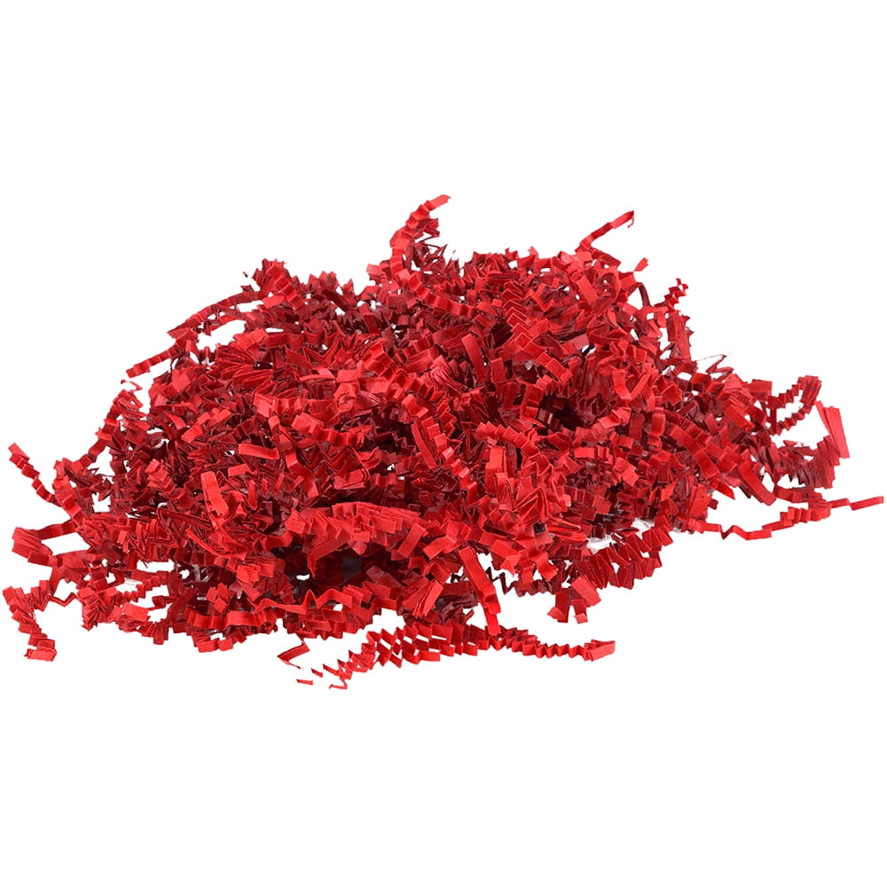 JAM Paper Crinkle Cut Shred Tissue Paper, Red, 20lb/Box