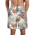 thumbnail image 2 of Uemuo Tropical Leaves Pattern Men's Swim Trunks Hawaiian Beach Bathing Suit Swimsuits Beach Quick-Dry Shorts with Pockets-XX-Large, 2 of 9