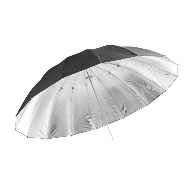 PixelCam 150cm 60 Pouces Parapluie Réflecteur Noir/argent pour Photographie Pro Studio