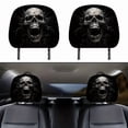 thumbnail image 2 of Ghost Face Headrest Covers, Scary Face Printing Auto Seat Universal Halloween Elastic Models Headrest Protector-Eye Effects Cover Funny Decoration for Car Interior Vehicle Truck SUV, 2PCS, 2 of 6