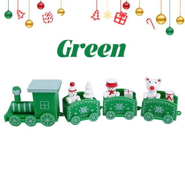 Adornos de tren navideño, trenes para niños, juguetes, decoración de mesa para el hogar, regalos de fiesta de Navidad y Año Nuevo, manualidades de Papá Noel, decoración
