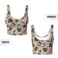 thumbnail image 3 of Sikiie Tropical Mask Flamingo Print Strappy Sports Bra for Women Padded Push Up Sports Bra Athletic Running Sports Bra Workout Bra Yoga Bra, 3 of 5
