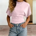 thumbnail image 6 of T Shirts for Girls Short Sleeve Crewneck Y2k Tops Basic Tees Girls Tops, Size 3-14 Years, 6 of 8