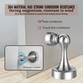 thumbnail image 3 of Door Stopper, Magnetic Door Stop Door Catch, Brushed Nickel Stainless Steel Door Stopper Wall Protector, Double-Sided Adhesive Tape No Drilling, Screws for Stronger Wall Mount, 3 of 7