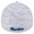 thumbnail image 4 of Men's-New Era  White Miami Marlins Graded 39THIRTY Flex Hat, 4 of 6
