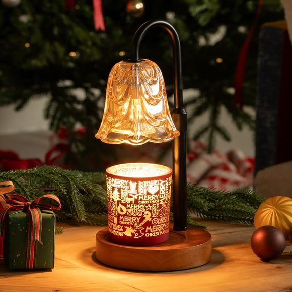 Candle Warmer Lamp with Timer Dimmable, , Adjustable Height Wax Melt Warmer for Jar Candles with 2 Bulbs，House Warming Gifts New Home Decor