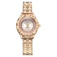 thumbnail image 1 of Reloj de pulsera de cuarzo informal simple con esfera redonda elegante y elegante para mujer (plata), 1 of 4