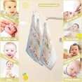 thumbnail image 3 of SKYSONIC Christmas Happy Snowman Crew Baby Muslin Washcloths Face Towel, Winter Landscape Burp Cloths Cotton Wipes 5 PCS Infant Wash Cloth for Newborn Boys Girls 12"x12", 3 of 7