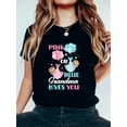thumbnail image 1 of Pink or Blue Grandma Loves You Gender Reveal Party T-Shirt Print Cotton T-Shirt For Summer, Women'sCamisetas para mujer, lindas camisetas con estampado gráfico, de manga corta, estilo casual, para ve, 1 of 7