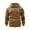 Brown, variant on Men's Cargo Hoodie Quarter-Zip Midweight Casual Workwear Pullover with Pockets