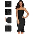 thumbnail image 5 of Women's Midi Cocktail Dresses Strapless Bandage Bodycon Dress Wedding Party Dress, 5 of 6