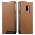 thumbnail image 1 of Funda Tipo Cartera de Cuero Sintético para Samsung Galaxy S9 Plus Bloqueo RFID, con Ranuras para Tarjetas y Bolsillo para Efectivo, Cierre Magnético Fuerte Marrón, 1 of 6