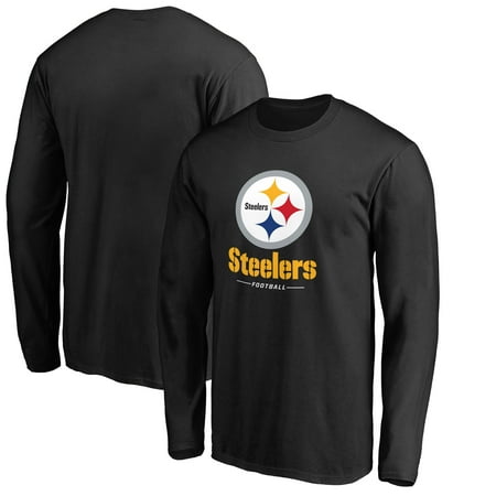 Fanatic Long Sleeve Pittsburgh Steelers NFL Pro Line by Fanatics Branded Team Lockup Long Sleeve T-Shirt - Black ()