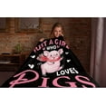 thumbnail image 3 of Just Girl Loves Pigs Blanket Soft Blankets and Throws Flannel Cozy Lightweight Quilt Gift Perfect for Bed Sofa Couch-40 x30 Extra Small for Pets, 3 of 6