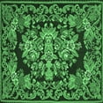 thumbnail image 1 of Ahgly Company Indoor Square Medallion Emerald Green French Area Rugs, 3' Square, 1 of 4