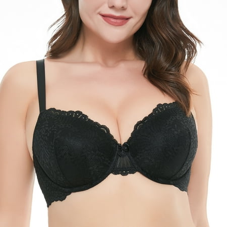 

Wingslove Women s Full Coverage Underwire Leisure Bralette Bra Black-40D