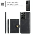 thumbnail image 6 of Case for Galaxy S21 Ultra, Wallet Case w/Magnetic Credit Card Holder [Kickstand Feature][4 Card Slot] Detachable Cover fit Magnetic Car Mount, Case Compatible w/Samsung Galaxy S21 Ultra- Black, 6 of 9
