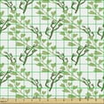 thumbnail image 2 of Ambesonne Jungle Theme Fabric by the Yard Upholstery, Heart Shape Leaves, 3 Yards, Pistachio Green White, 2 of 5