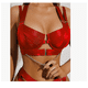 thumbnail image 2 of Brassier Sexy Lenceria Para Mujer 5 Piezas color Rojo Talla: XL, 2 of 4