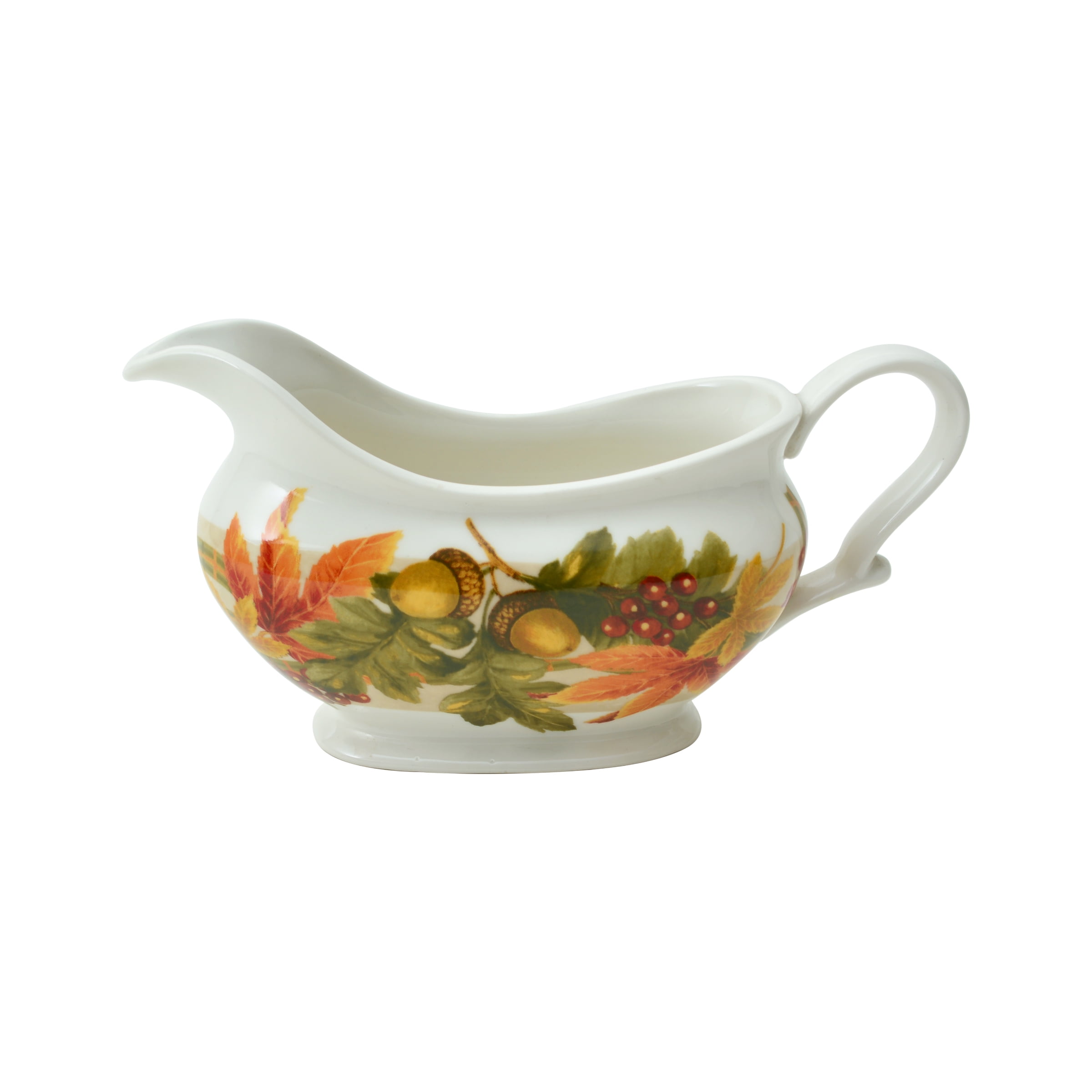 222 Fifth Autumn Celebration Cream Porcelain Gravy Boat