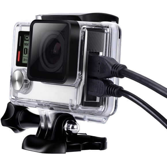 Suptig Étui de Protection Étui de Chargement Fil Connectable Squelette Étui de Protection à Ouverture Latérale pour GoPro Hero 4 Hero