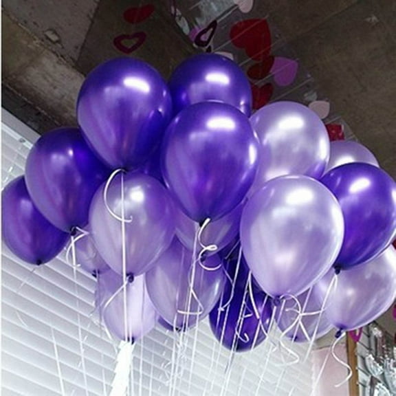 50 Pcs 12inch Purple Balloons, Pearl Latex Light Purple Balloons and Dark Purple Balloons for Girl Birthday Party Wedding Decorations Romantic Party