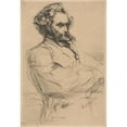 thumbnail image 3 of James Abbott McNeill Whistler 14x18 Black Modern Framed Museum Art Print Titled - Drouet (1859), 3 of 5