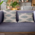 thumbnail image 3 of Plutus Brands Blue Plutus Large Leafs Floral Luxury Throw Pillow 26 in x 26in, Double Sided 26" x 26", 3 of 9