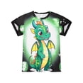 thumbnail image 4 of QEFJNO 3-10Y Kids Boys Pajamas Set 2 PCS Short Sleeve Top and Shorts Pants for Toddler Boys Dinosaur Pjs Summer, 4 of 13