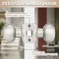 thumbnail image 3 of (4 Pack) knobelite Round Passage Door Knob(Non-Locking Knobs), Keyless Doorknobs Interior/Exterior Door Lockset,Passage Knobs for Hallway/Closet,Satin Nickel Finish Modern Design Door Hardware, 3 of 6
