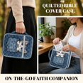 thumbnail image 3 of TSOVTHRID Cute Cat Denim Blue Print Bible Covers Church Bags for Christian, Bible Case with Pockets and Zipper, Lightweight Quilted Bibles Protective Cover Gift for Women Men, 3 of 7