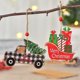 thumbnail image 5 of Farfi Decoración navideña Lindo Trineo Casa navideña Casa rodante Encantos para automóviles Decoración navideña 4 Estilos Árbol de Navidad Adornos Colgantes de Madera Nuevo Ye, 5 of 5