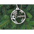 thumbnail image 3 of Bola de Navidad con nombre personalizado, colgante de árbol de Navidad de madera, regalo de Navidad personalizado, copo de nieve de Papá Noel, decoración navideña, 3 of 5