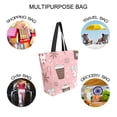 thumbnail image 7 of FORMRS Womens Canvas Tote Bag with Zipper Inner Pocket Shoulder Handbag, Brown Hand Drawn Cups, 7 of 7