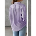 thumbnail image 3 of Women's Striped Button Down Blouses Casual Long Sleeve Shirts, 3 of 6