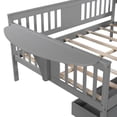 thumbnail image 5 of Gray Full Size Daybed with Two Drawers, Wood Slat Support, 5 of 8