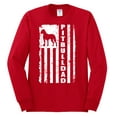 thumbnail image 2 of Pitbull Dad Dog Dag Funny Gift | Mens Dog Lover Long Sleeve T-Shirt, Red, Small, 2 of 4