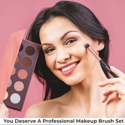 BS-MALL Stand Up Makeup Brushes Premium Synthetic Foundation Powder Concealers Eye Shadows Makeup 14 Pcs Brush Set, Rose Golden