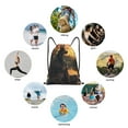 thumbnail image 6 of Daiia Sunset Meditating Doberman Pattern Drawstring Backpack, Gym Bag, Lightweight Backpack, Water-Resistant Bag Travel Sports Backpack, Fitness Bag, Yoga Bag-Medium, 6 of 6