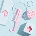 thumbnail image 7 of Gimme Beauty - Pink Detangling Shower Comb With Grip Handle - Wide Tooth Comb Great for Wet Brushing & Untangling Curls - Big Comb Easily Distributes Hair Care Products for Dry & Wet Hair (1 Count), 7 of 7