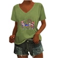 thumbnail image 1 of Camisetas de Cuello Redondo Impreso Gradiente de las Mujeres, Manga Corta Casual Top para el Uso Diario, 1 of 5