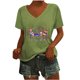 thumbnail image 1 of Camisetas de Cuello Redondo Impreso Gradiente de las Mujeres, Manga Corta Casual Top para el Uso Diario, 1 of 5