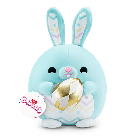 SNACKLES 8 inch Easter Snackle April the Bunny, Ultra Soft Collectible Plush Toy by ZURU