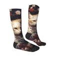 thumbnail image 4 of Lsque Flower Cat Couple Printed Crew Socks Men's Women's LightWeight Thin Casual Calf Socks ,Knee High Socks,Cotton Socks, 4 of 9
