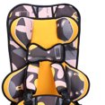 thumbnail image 5 of Asiento elevador de coche con respaldo alto, portátil, de polietileno, convertible, para bebés, color amarillo, 5 of 5