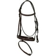 thumbnail image 3 of Huntley Equestrian Sedgwick Fancy Stitched Bridle with Reins, Fixed Flash Attached to Noseband (Cob), 3 of 6