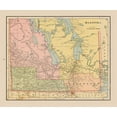 thumbnail image 2 of Cram 17x15 Gold Ornate Wood Framed with Double Matting Museum Art Print Titled - Manitoba Province Canada - Cram 1888, 2 of 4