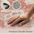 thumbnail image 6 of ODIKA Bathroom Vintage Way Abstract Faded Crimson Cream Mottled Stairs Pet Friendly & Kids Safe Bedside for Bedroom, Nursery, RV, 6 of 7